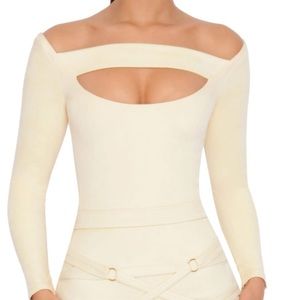 Suede cream Body Suit